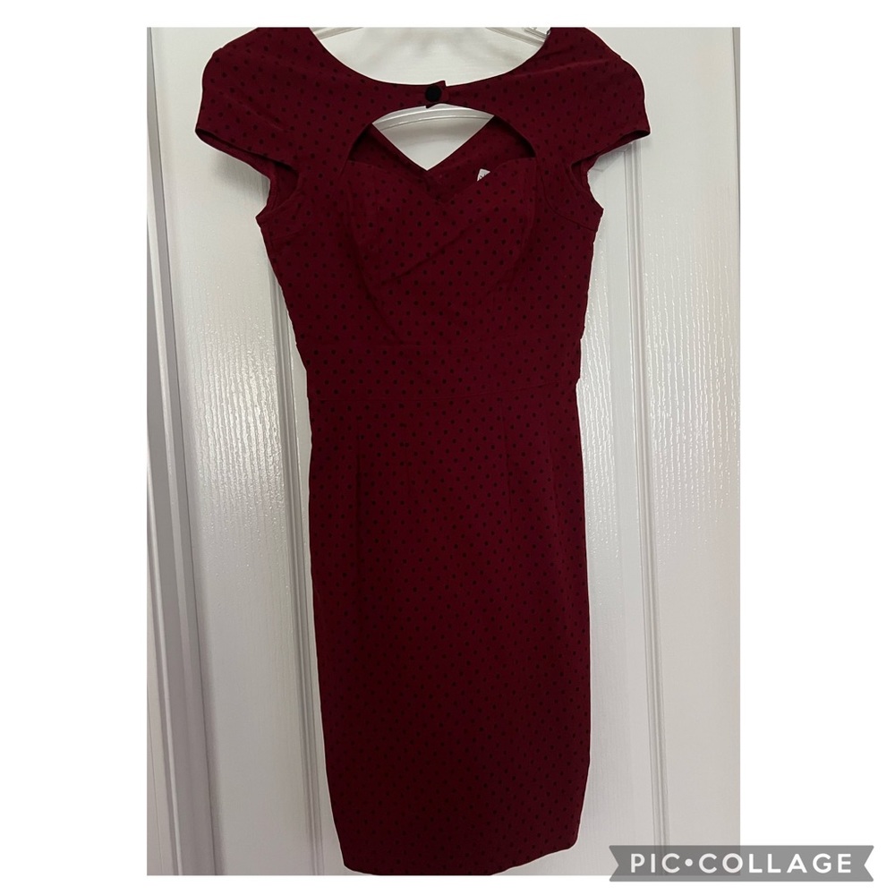 Hell Bunny Vixen Pin-Up Red Dress Black polkadot